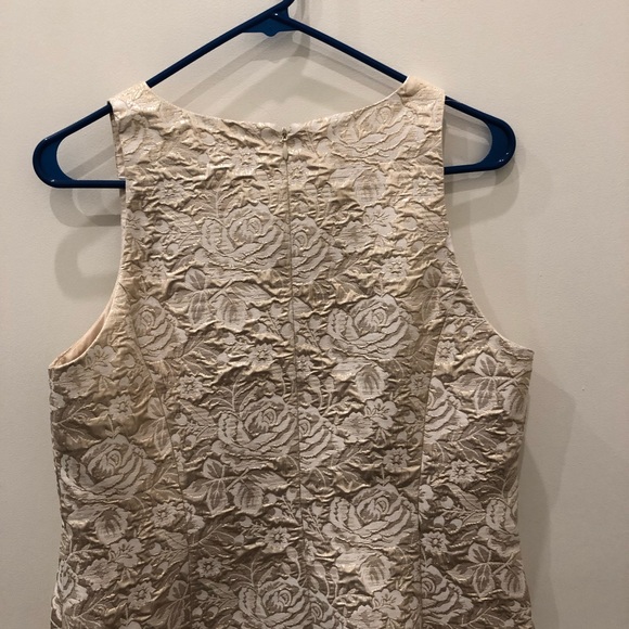 Aidan Mattox Cream and Gold Dress - Picture 4 of 8